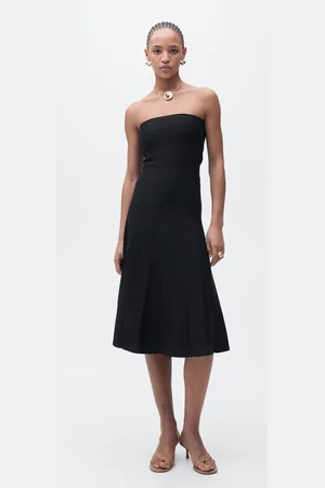 MANGO Schulterfreies A-Linien-Strickkleid - Damen - S