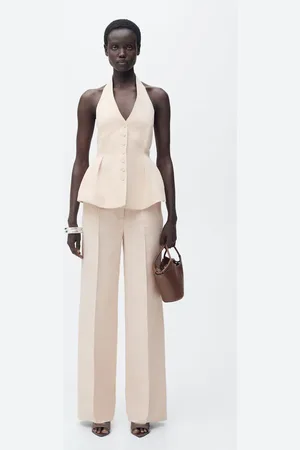 MANGO Neckholderweste mit Abnähern - Damen - XL