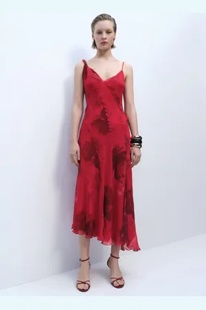 MANGO Asymmetrisches Kleid mit Blumenmuster - Damen - M