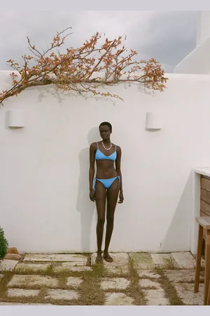 MANGO Bikini-Top mit geblümtem Jacquardmuster - Damen - L