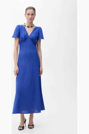 MANGO Geblümtes Leinenkleid - Damen - XXS