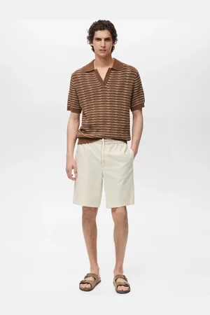 MANGO Leinen-Bermudashorts mit Kordelzug - Herren - 42