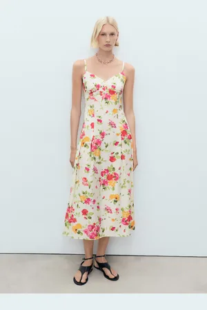 MANGO A-Linien-Kleid mit Blumenprint - Damen - L