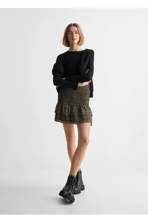 MANGO Crop-Pullover mit Rippenmuster