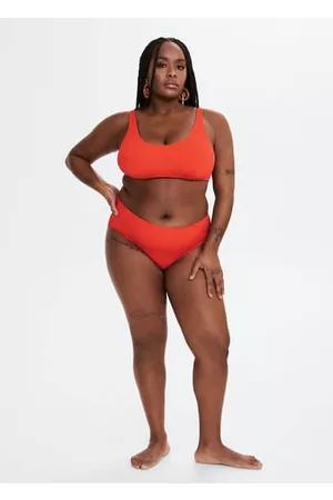 MANGO Damen Bikinis - Texturiertes Bikini-Top mit Streifen