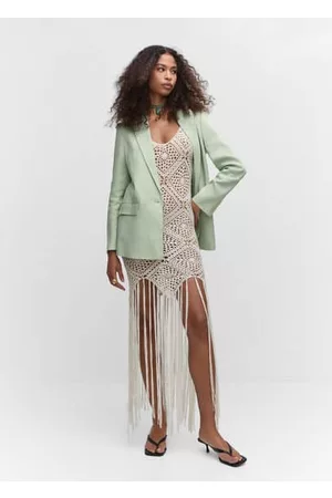MANGO Damen Blazer & Sakkos - Oversized-Leinenblazer