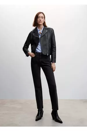 MANGO Damen Lederjacken - LEDERJACKE