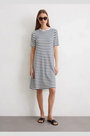 Marc O’ Polo Streifen-Jerseykleid loose