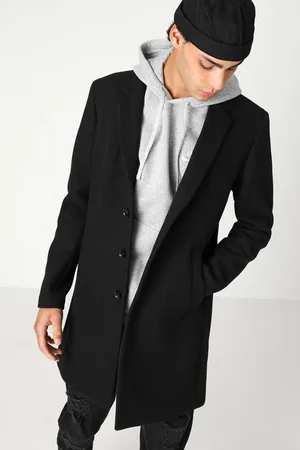 JACK & JONES Wollmantel | Schwarz | Herren | XS