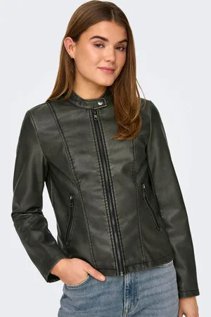 ONLY Kunstlederjacke | Black Washed | Damen | XS