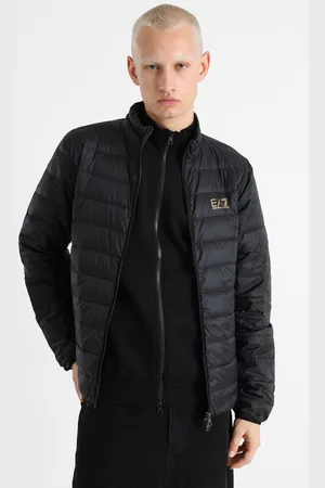 EA7 Leichte Puffer Daunenjacke | Black + Gold | Herren | L