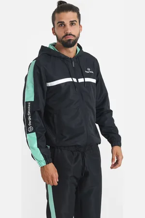 Sergio Tacchini Prannie Trainingsjacke | Black + Aqua Sea | Herren | XL