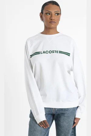 Lacoste Sweatshirt | White + Green | Damen | XS