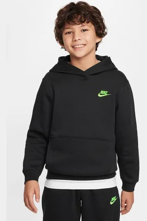 Nike Club Fleece Kapuzensweatshirt | Black + Yellow | Jungen | L