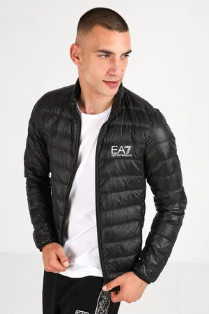 EA7 Leichte Puffer Daunenjacke | Schwarz | Herren | XL