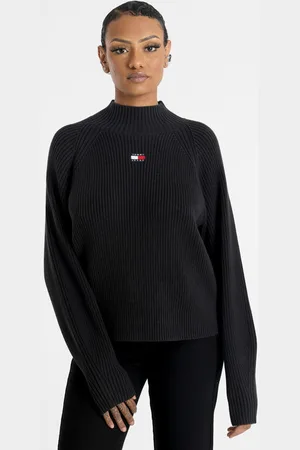 Tommy Hilfiger Badge Strickpullover | Black | Damen | XS