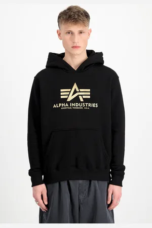 Alpha Industries Kapuzensweatshirt | Black + Gold | Herren | L