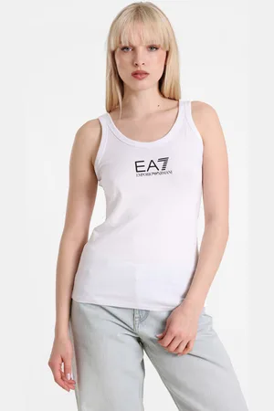 EA7 Tanktop | White + Black | Damen | XS