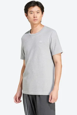 adidas T-Shirt mit Waffelstruktur | Medium Grey Heather | Herren | L