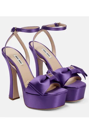 Miu Miu Plateausandalen aus Satin