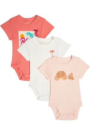Palm Angels Baby Set aus drei Bodys aus Baumwolle