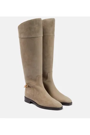Jimmy Choo Verzierte Stiefel Nell aus Veloursleder