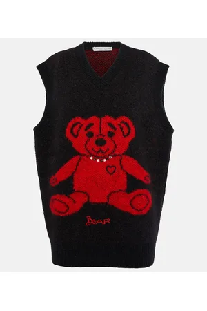 Alessandra Rich Weste Bear aus einem Wollgemisch