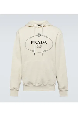 Prada Bedruckter Hoodie aus Baumwolle