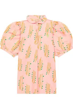 The Animals Observatory Kleid Mouse aus Leinen und Baumwolle