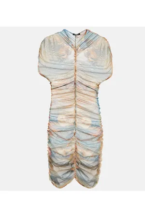 Balmain Bedrucktes Minikleid aus Tüll