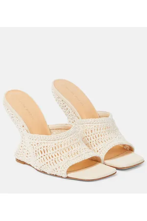 MAGDA BUTRYM Wedge-Pantoletten aus Häkelstrick