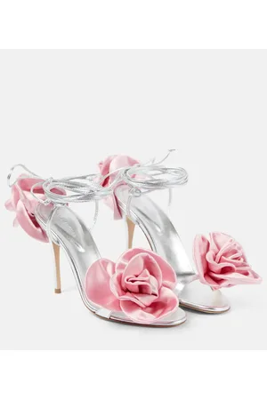 MAGDA BUTRYM Verzierte Sandalen aus Metallic-Leder