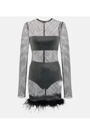 GIUSEPPE DI MORABITO Minikleid mit Federn