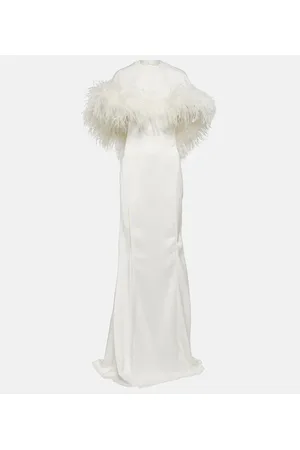 The Attico Robe mit Federn