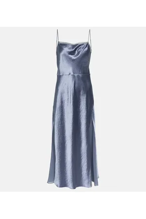 Vince Slipdress aus Satin und Organza