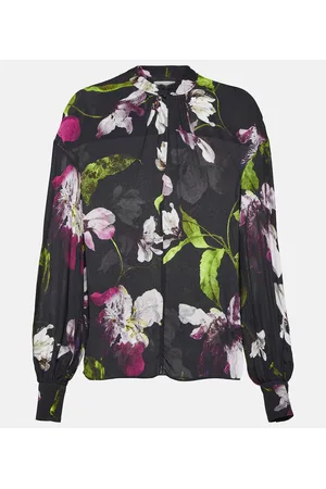 Erdem Bedruckte Bluse aus Crêpe