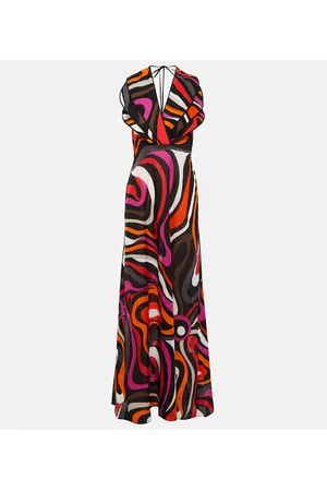Puccini Maxikleid Marmo aus Baumwolle
