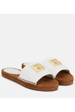 Dolce & Gabbana Espadrille-Pantoletten DG aus Leder