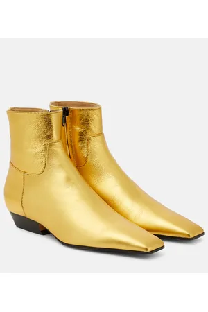 Khaite Ankle Boots Marfa aus Metallic-Leder