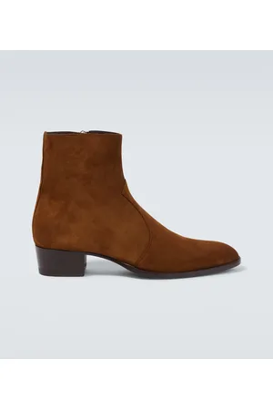 Saint Laurent Ankle Boots Wyatt aus Veloursleder