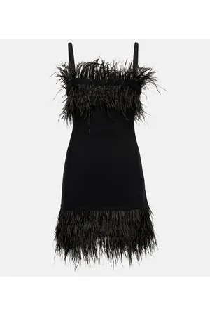 Staud Minikleid Etta aus Strick mit Federn