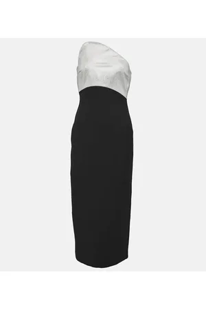 Roland Mouret Verziertes Midikleid aus Wolle und Seide
