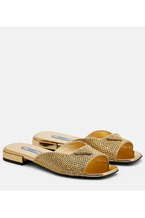 Prada Pantoletten mit Kristallen