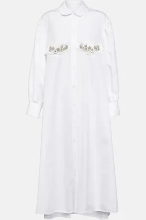 Simone Rocha Verziertes Midikleid aus Baumwolle
