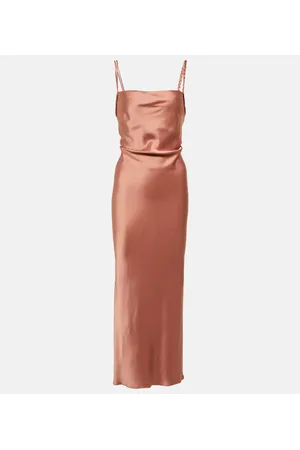 Nanushka Midikleid Fiore aus Satin
