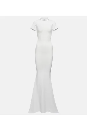 Balenciaga Maxikleid aus einem Baumwollgemisch