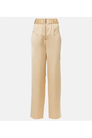 Khaite Weite High-Rise-Hose Felton aus Satin