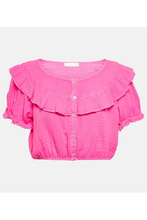 LOVESHACKFANCY Cropped-Top Elania aus Baumwolle