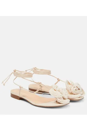 MAGDA BUTRYM Sandalen aus Leder und Häkelstrick