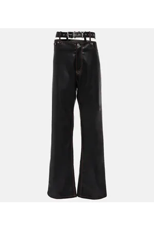 Y / PROJECT Weite Hose Y Belt aus Lederimitat